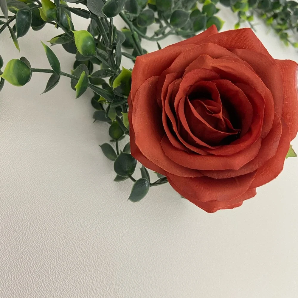 Custom 6 Ft Boxwood Garland Sunflower Roses White Champagne Ivory Yellow Red